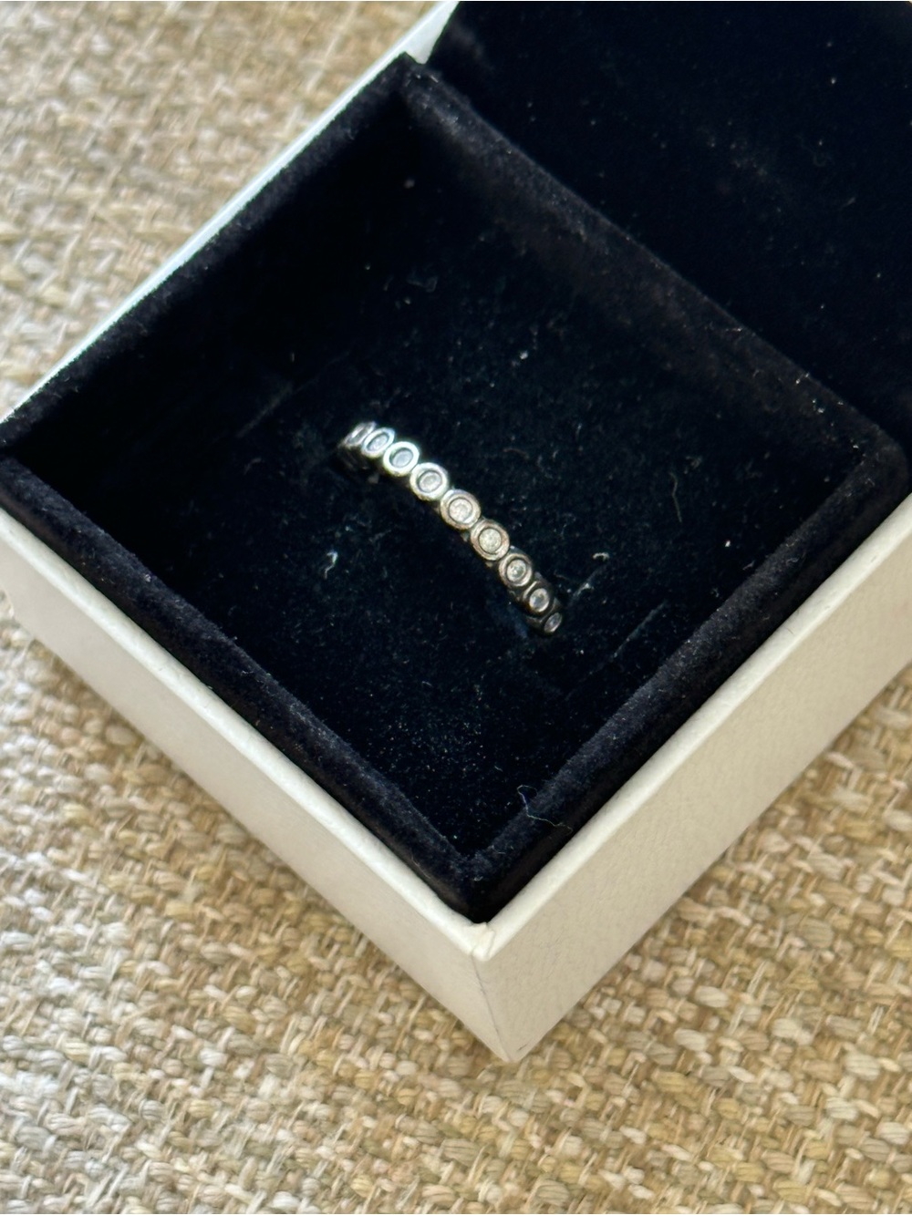 Pandora Alluring Brilliant Petite Clear Cz Ring 925 Silver Size US 5